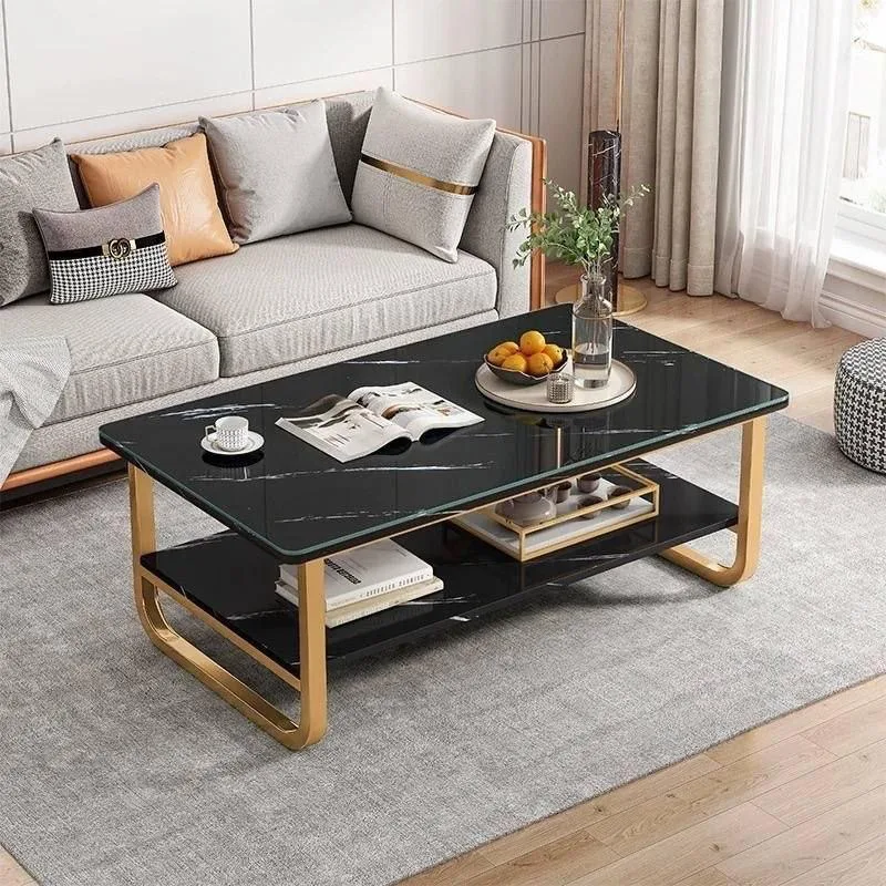 Faux Marble Nordic Table - Black
