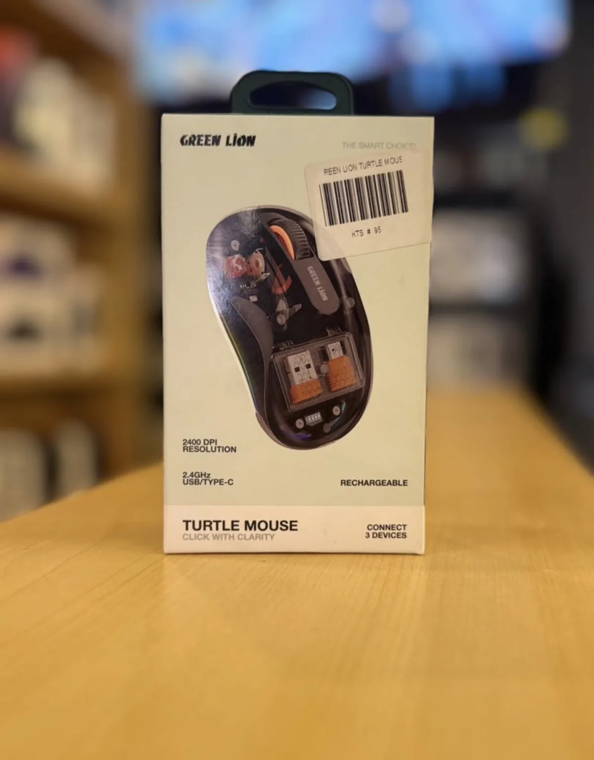 Green Lion Turtle Wireless Mouse (Rechargeable)