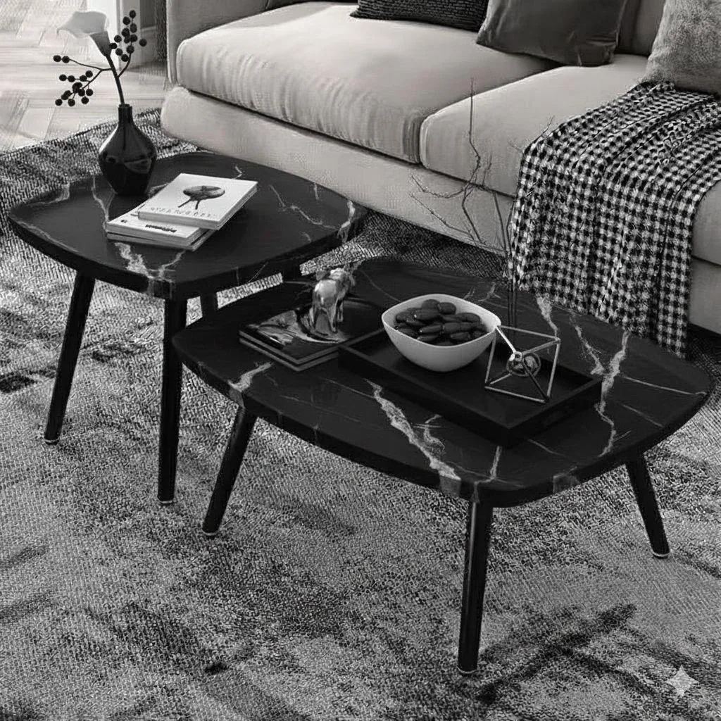 Nordic Design Twin Table - Black