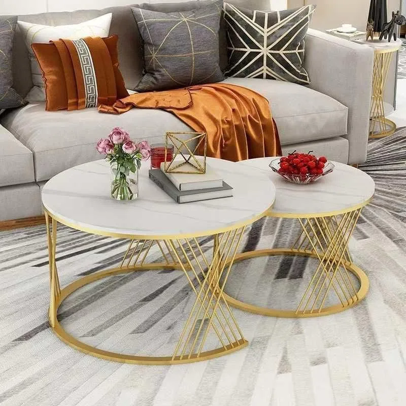 Glamorous Nest Marble Twin Center Table
