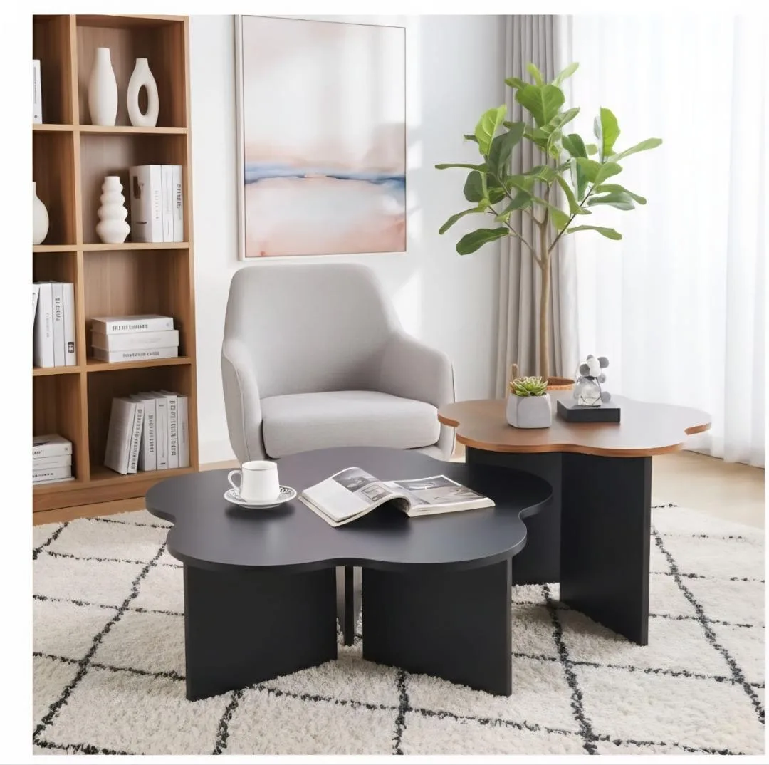 The Bloom Nesting Center Table - Black and Brown