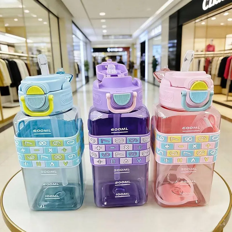 600ml double drinking water bottle