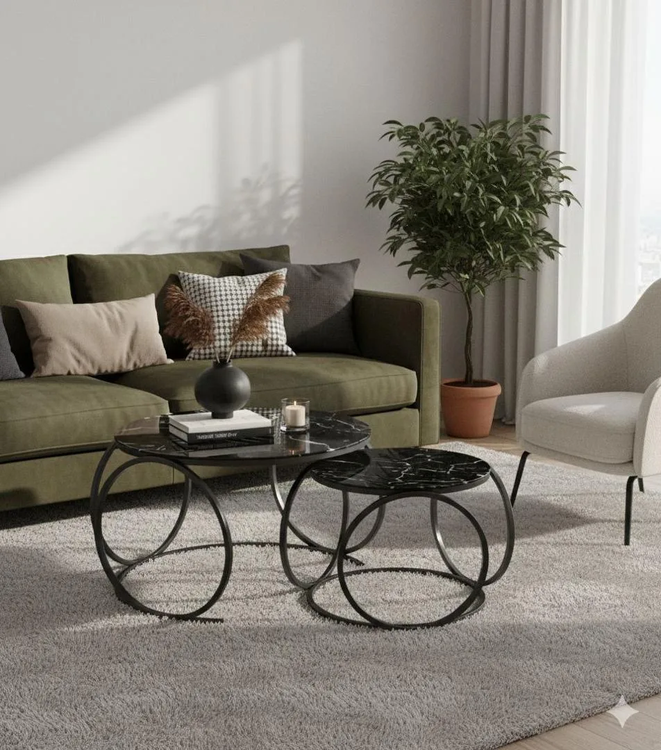 Nordic Glass Twin Table