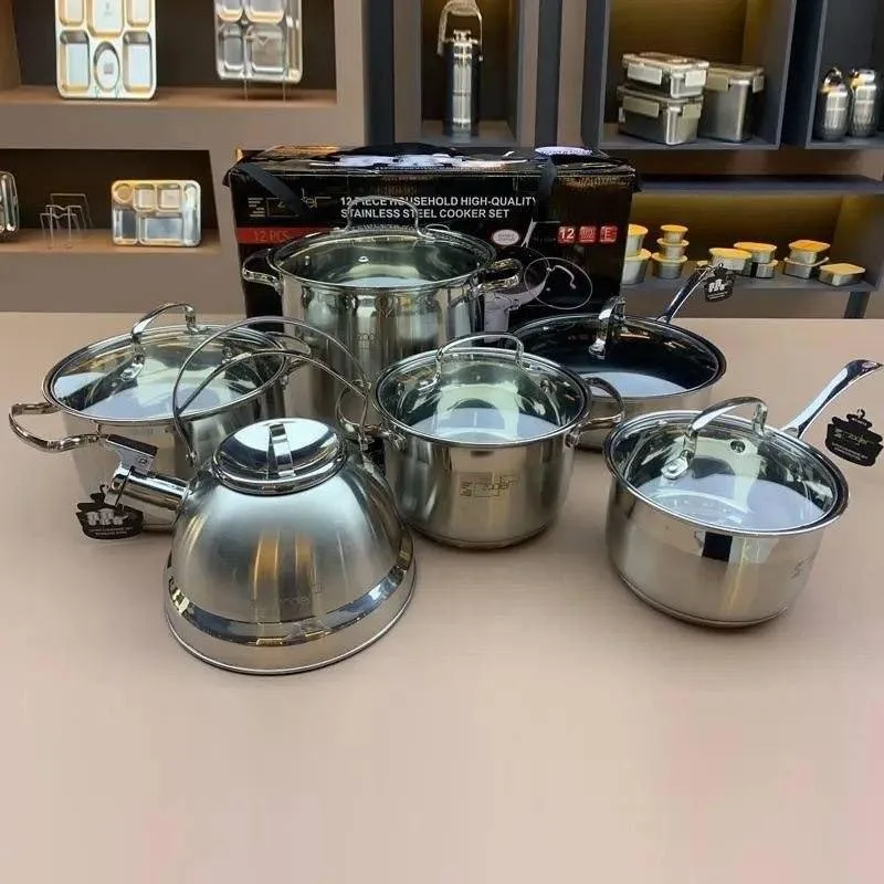 Zepter stainless steel set of pot and kettle