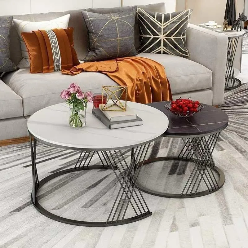 Glamorous Nest Marble Twin Center Table